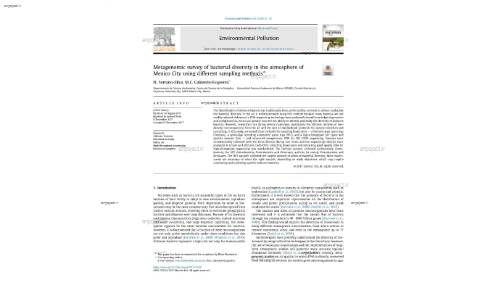 Metagenomic survey of bacterial diversity in the atmosphere of Mexico City using different sampling methods*